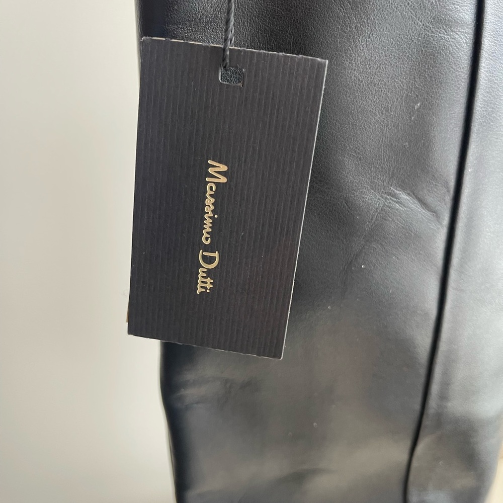 Massimo Dutti Black Leather Heeled Boots - Picture 8 of 8
